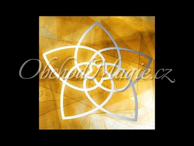 Květ života a květ Venuše-KVĚT VENUŠE, kovová dekorace, 25 cm
