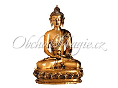 Buddha-Buddha meditující socha mosaz 20cm
