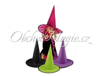 Klobouky čarodějnické-Dětský čarodějnický klobouk černý