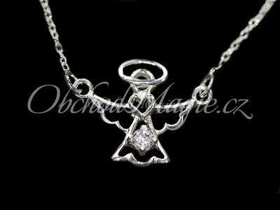 Šperky láska-Anděl lásky náhrdelník stříbro se zirkonem Ag 925/1000
