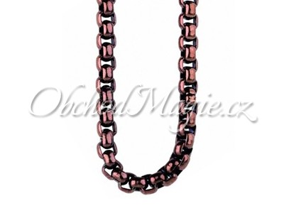 Řetízky, šňůrky, krabičky-Řetízek chirurgická ocel moka 80 cm
