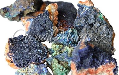 Krystaly, drůzy a surové kameny-AZURIT MALACHIT, surový kámen