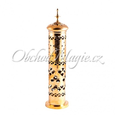 Věže na vonné tyčinky-Stojánek na vonné tyčinky věž ABU DHABI - zlatá mosaz