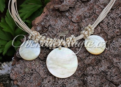 Šperky z kamenů-Náhrdelník s perletí