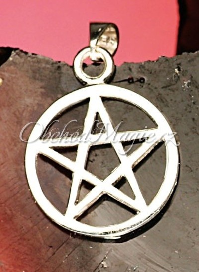 Šperky ochrana-Pentagram přívěsek Ag 925/1000, Ø1,9cm